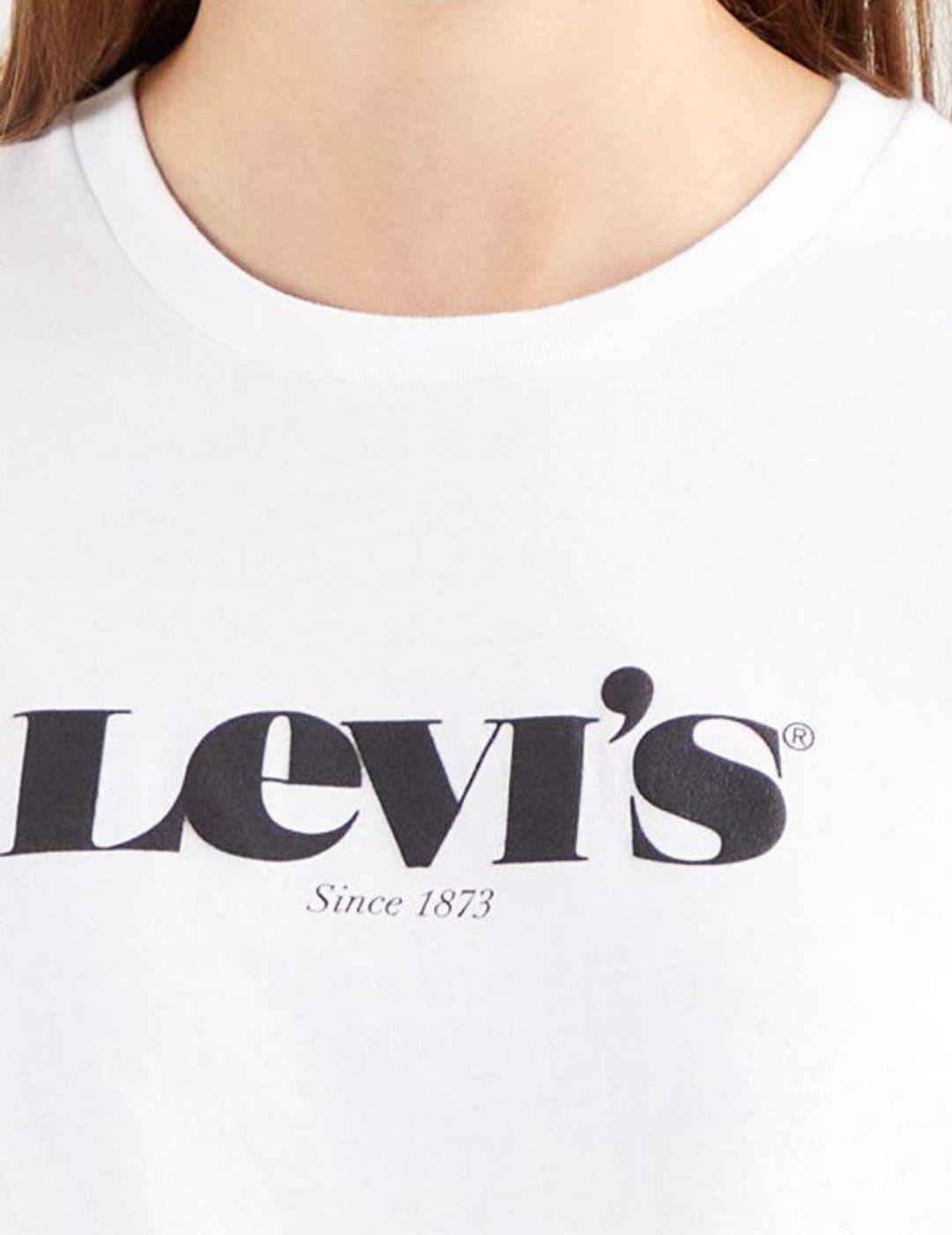 Camiseta blanca de chica LEVIS 'New logo'
